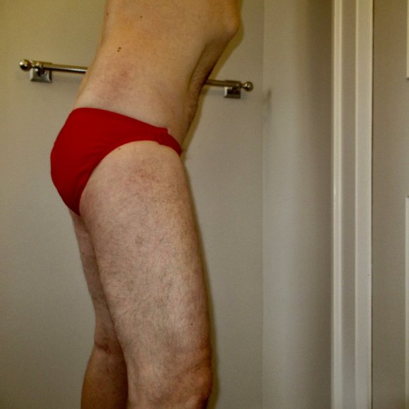 Male Power Red Velcro Side Strap Briefs and White Mesh Bikini Briefs Size M - Picture 8 of 13